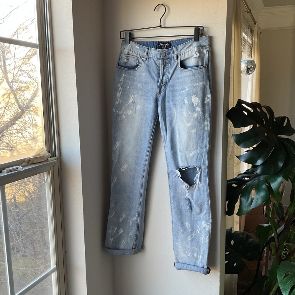 Nasty Gal Distressed Denim Boyfriend Jeans - Picture 2 of 5